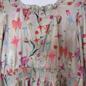 Ivy city co NWT Tilly dress Christmas holiday print mint green 5x